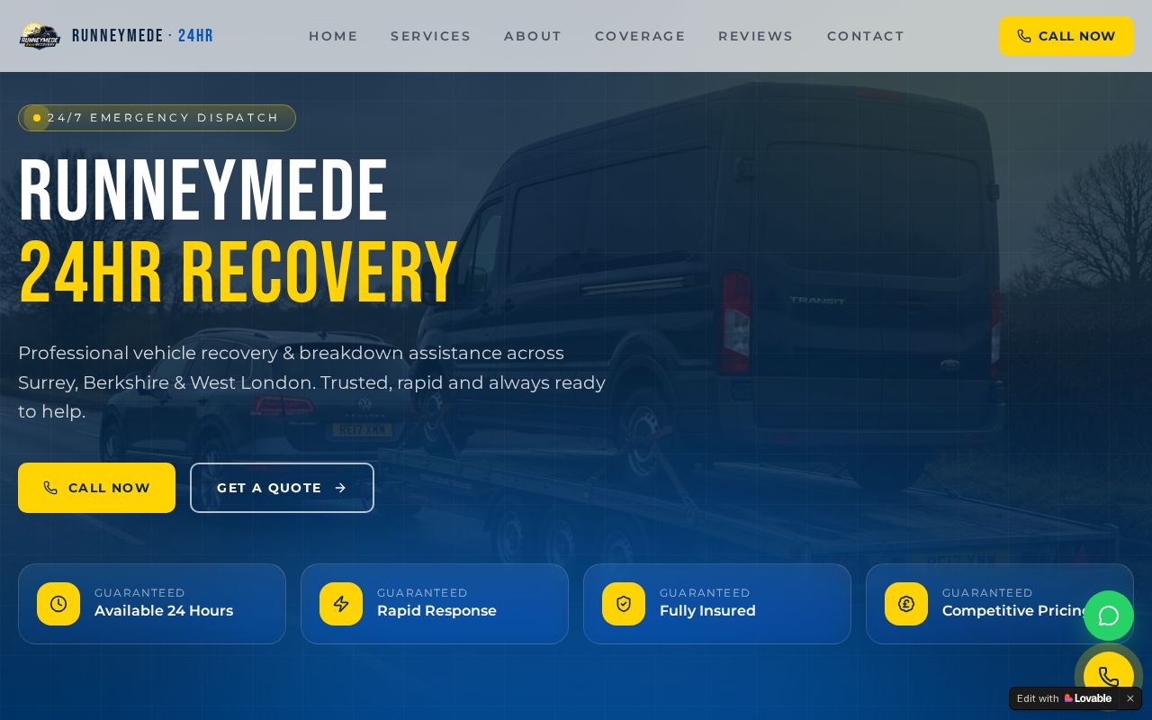 Runneymede 24hr Recovery website preview